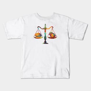 Scales heart and brain Kids T-Shirt